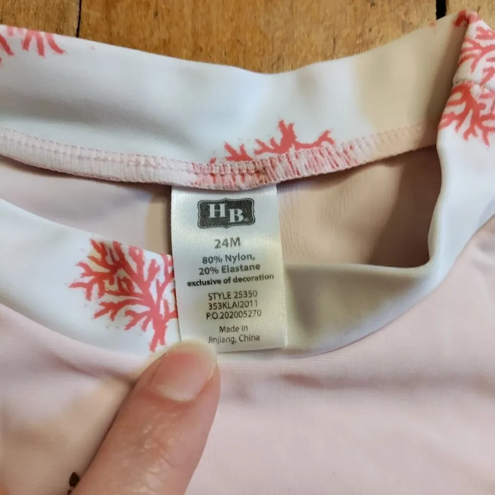 HB swimsuit 24 months unicorn rashguard two piece bathing suit beach summer